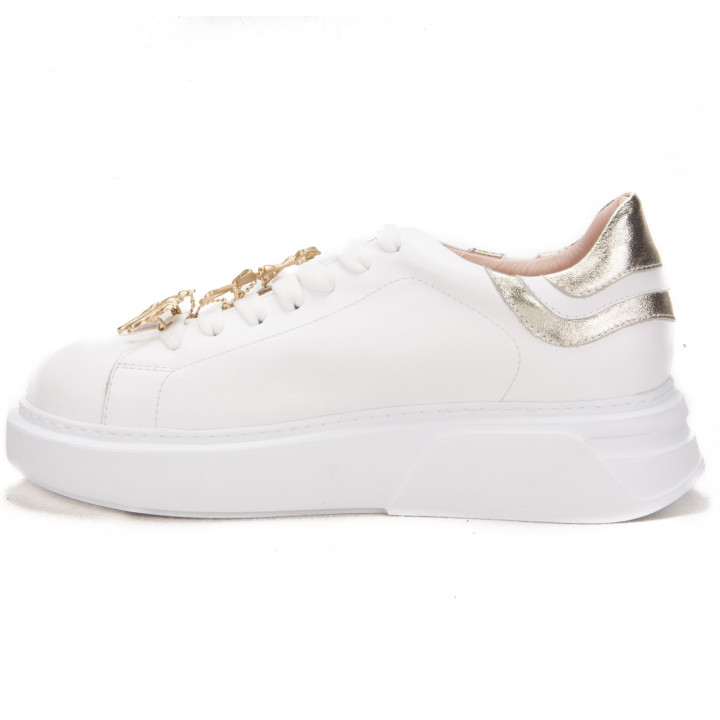 Sneakersy Tuffoni 1521055-1LL Biały+złoty