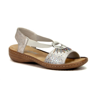 Sandały Rieker 60880-90 Metallic