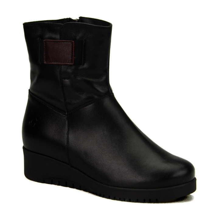 Botki Galant 711 Czarny B Bordo