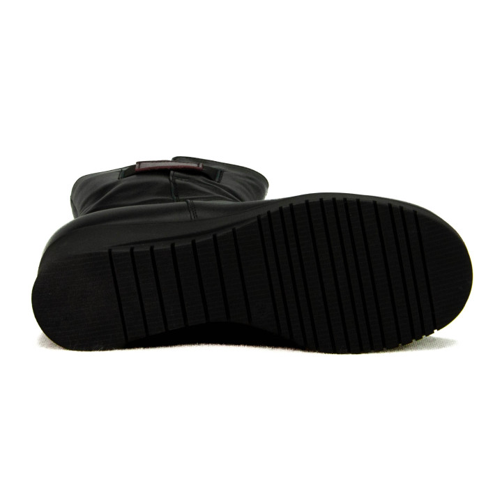 Botki Galant 711 Czarny B Bordo