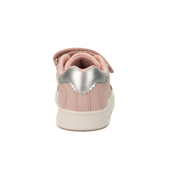 Półbuty Geox J ECLYPER A - SYNT.LEA J44LRA 000BC C8237 LR ROSE/SILVER