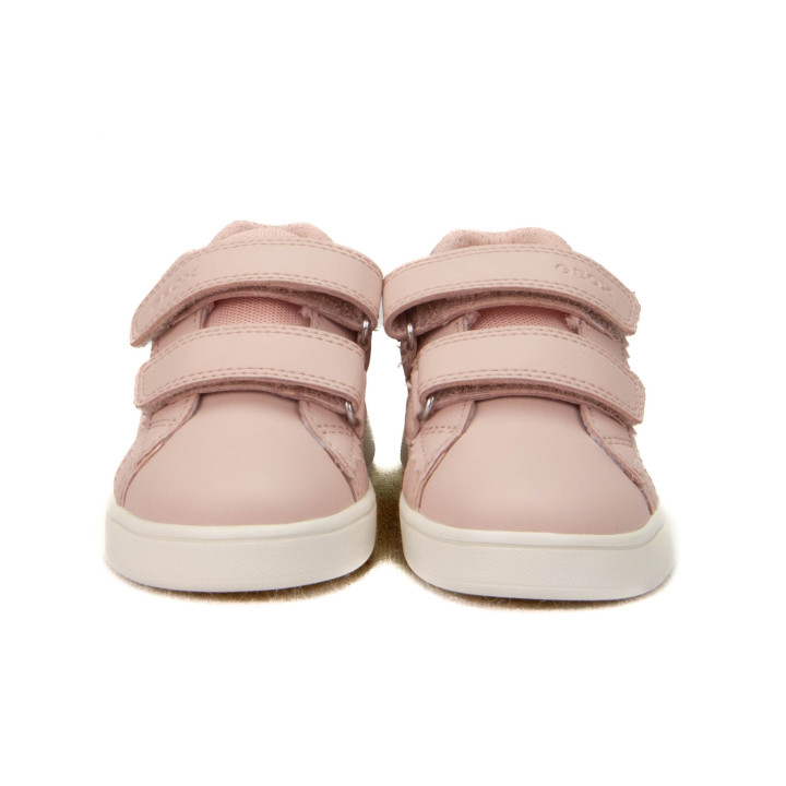 Półbuty Geox J ECLYPER A - SYNT.LEA J44LRA 000BC C8237 LR ROSE/SILVER