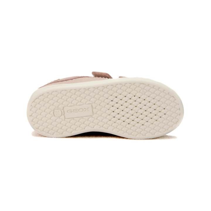 Półbuty Geox J ECLYPER A - SYNT.LEA J44LRA 000BC C8237 LR ROSE/SILVER