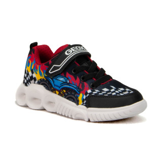 Półbuty Geox G WROOM B. D - PR.MESH+PR.DBK J55GAD 02ACE C0048 Black/Red