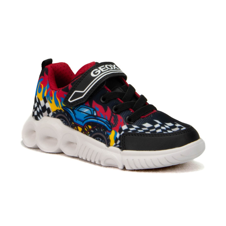 Półbuty Geox G WROOM B. D - PR.MESH+PR.DBK J55GAD 02ACE C0048 Black/Red