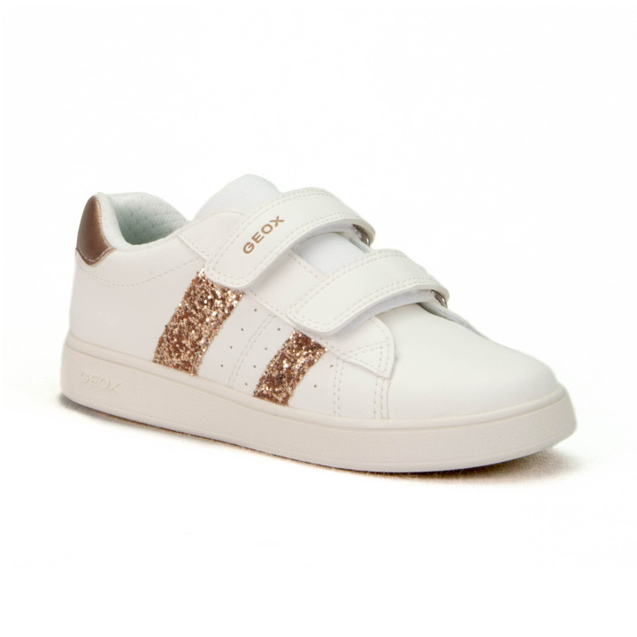 Półbuty Geox J ECLYPER A - SYNT.LEA J45LRA 000BC C1ZH8 White/Rose gold