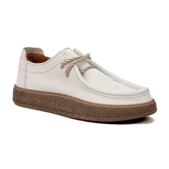 Półbuty Ravini 241094 Off White Towel Nubuck