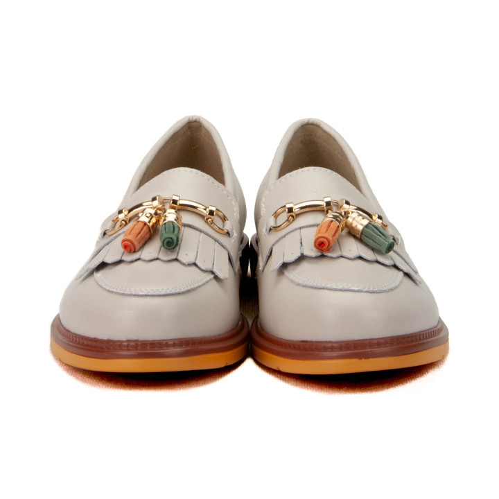 Półbuty S.Barski LR51-768 Beige/Orange