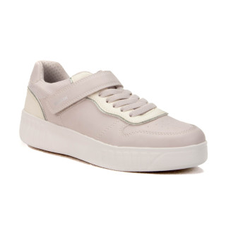 Półbuty Geox J MIKIROSHI A - SYNT.LEA J55DVA 000BC C1B1M Dove Grey/Lt Ivory