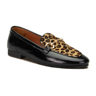 Baleriny Bombonella 14-282 - 02 SIYAH RGN - TABA Leopardo