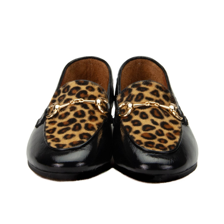 Baleriny Bombonella 14-282 - 02 SIYAH RGN - TABA Leopardo
