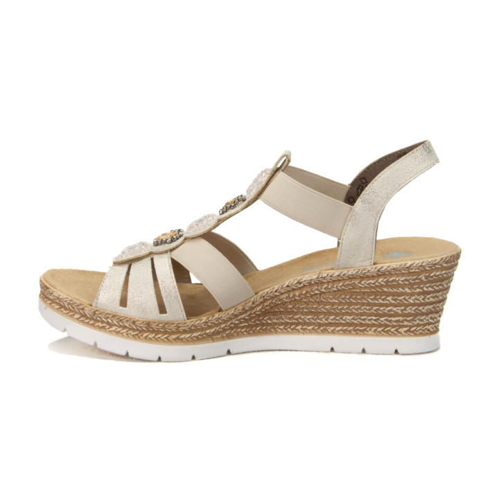 Sandały Rieker 619B2-60 Beige