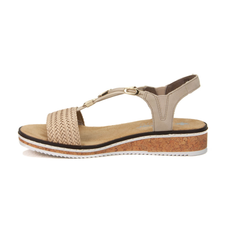Sandały Rieker V3662-62 197 Beige