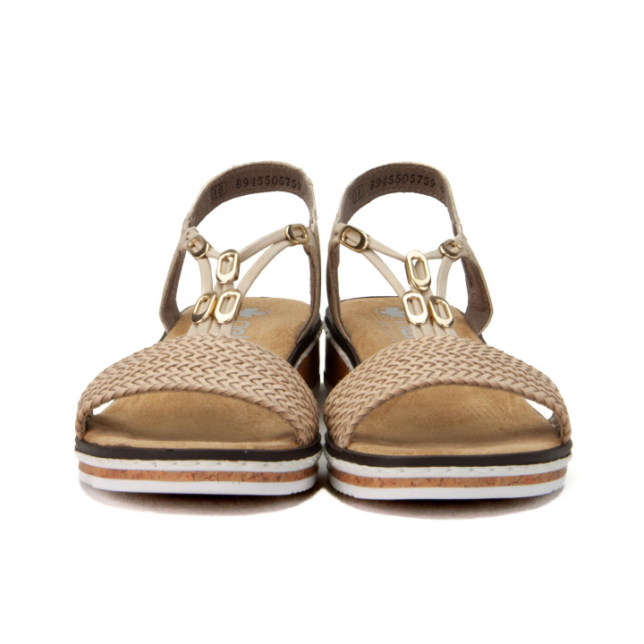 Sandały Rieker V3662-62 Beige