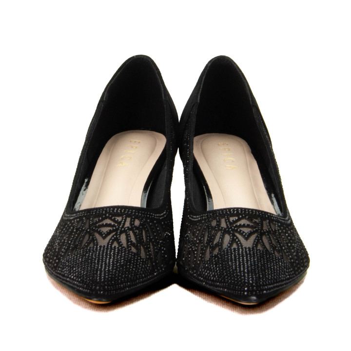 Czółenka Epica K3K360018B 01 - I P003 Black Goat Suede