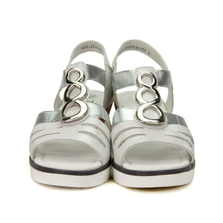 Sandały T.Sokolski KEN L25-619 SILVER Srebrny