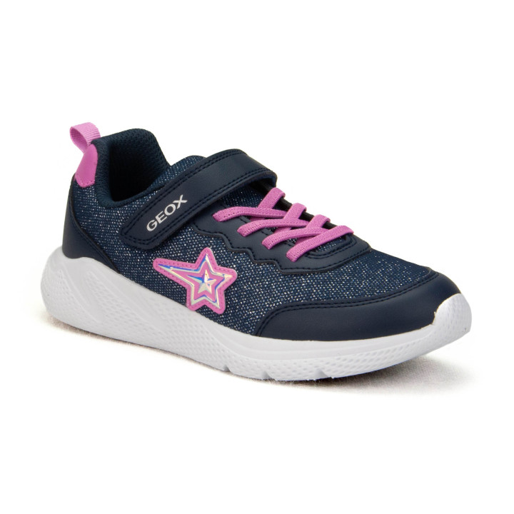 Półbuty Geox J SPRINTYE G. A - SHI.TEX+GBK J55FWA 0AS54 C4268 Navy/Fuchsia