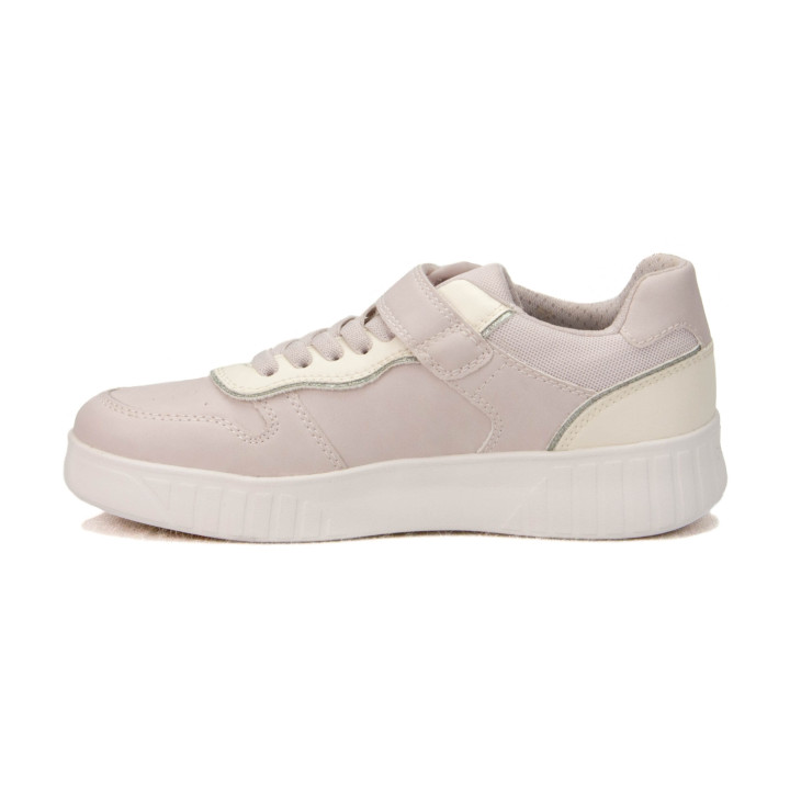 Półbuty Geox J MIKIROSHI A - SYNT.LEA J55DVA 000BC C1B1M Dove Grey/Lt Ivory 36-39