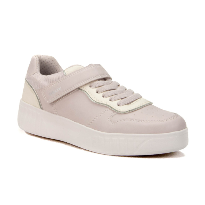 Półbuty Geox J MIKIROSHI A - SYNT.LEA J55DVA 000BC C1B1M Dove Grey/Lt Ivory 36-39
