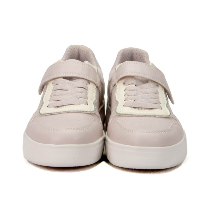 Półbuty Geox J MIKIROSHI A - SYNT.LEA J55DVA 000BC C1B1M Dove Grey/Lt Ivory 36-39
