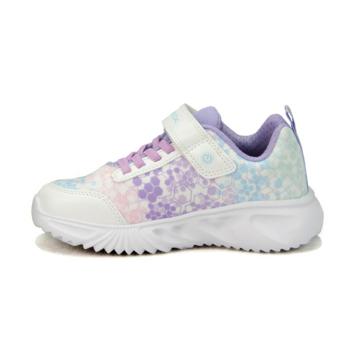 Półbuty Geox J ASSISTER G. B - PR.MESH+SYN J45E9B 02ABC C0761 White/Lilac