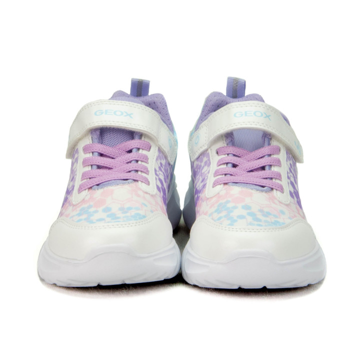 Półbuty Geox J ASSISTER G. B - PR.MESH+SYN J45E9B 02ABC C0761 White/Lilac