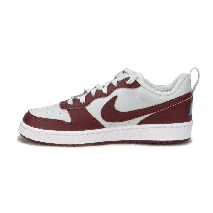 Nike COURT BOROUGH LOW RECRAFT (GS) DV5456 006 Pure Platinum/Dark Team Red