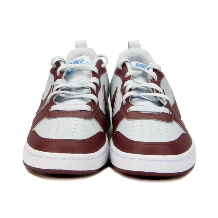 Nike COURT BOROUGH LOW RECRAFT (GS) DV5456 006 Pure Platinum/Dark Team Red
