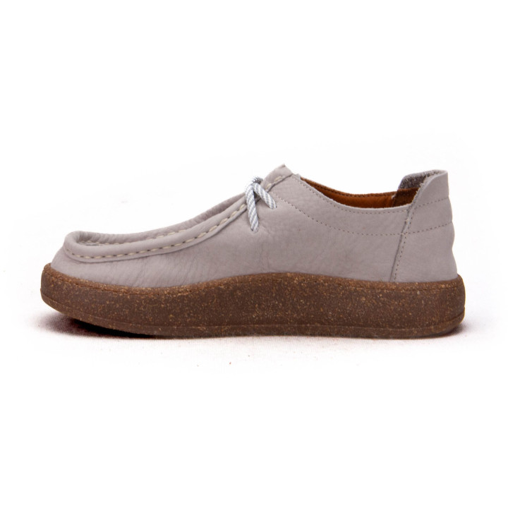 Półbuty Ravini 291094 LIGHT GREY NUBUCK