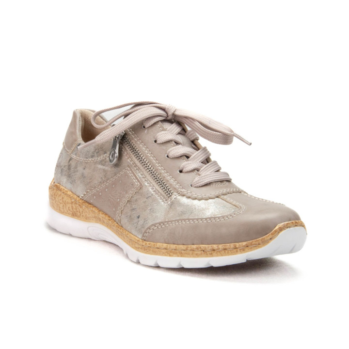 Półbuty Sneakersy Rieker N4221-90 METALIC